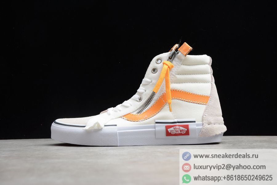 Vans Vault Sk8-Hi Reissue Cap LX White Orange VN0A3WM1TOK Unisex Skate Shoes